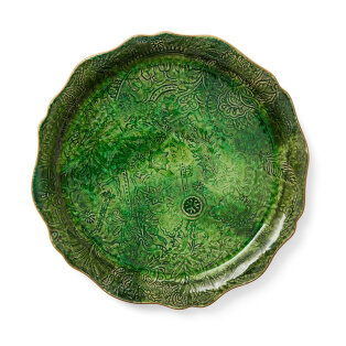 Round Serving Plate - Seaweed